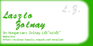 laszlo zolnay business card